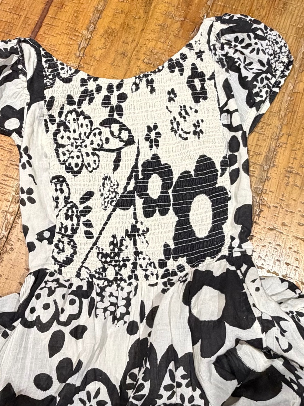 Free People Black & White Floral Off-Shoulder Maxi Dress - Picture 13 of 13